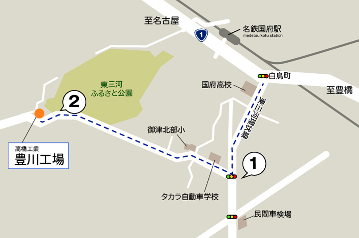 豊川工場地図